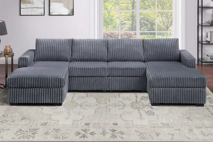 The Aspen Ridge Black Sectional – 3 Piece