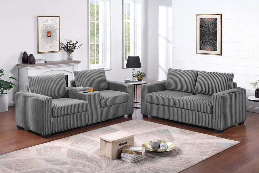 The Callahan Smoke Sofa Set – 2 Piece