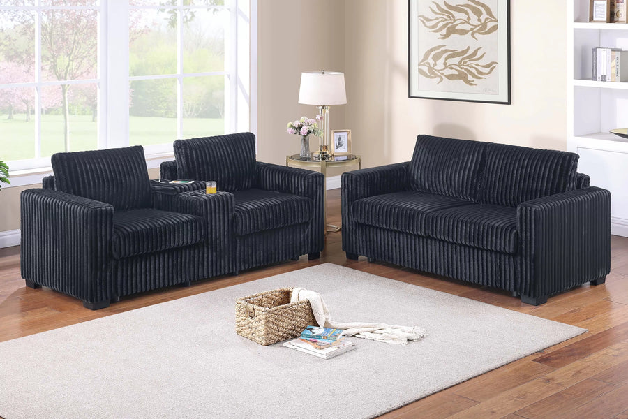 The Callahan Black Sofa Set – 2 Piece
