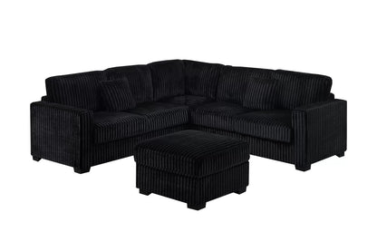 The Ashcroft Black Sectional – 4 Piece - view 2