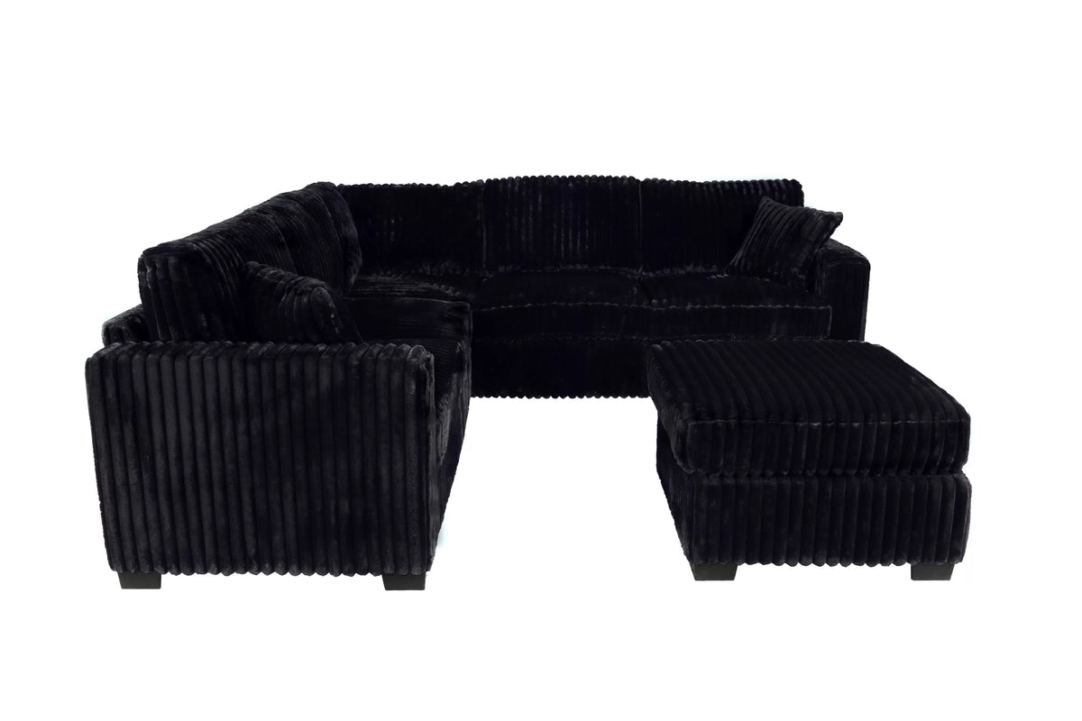 The Ashcroft Black Sectional – 4 Piece - view 3