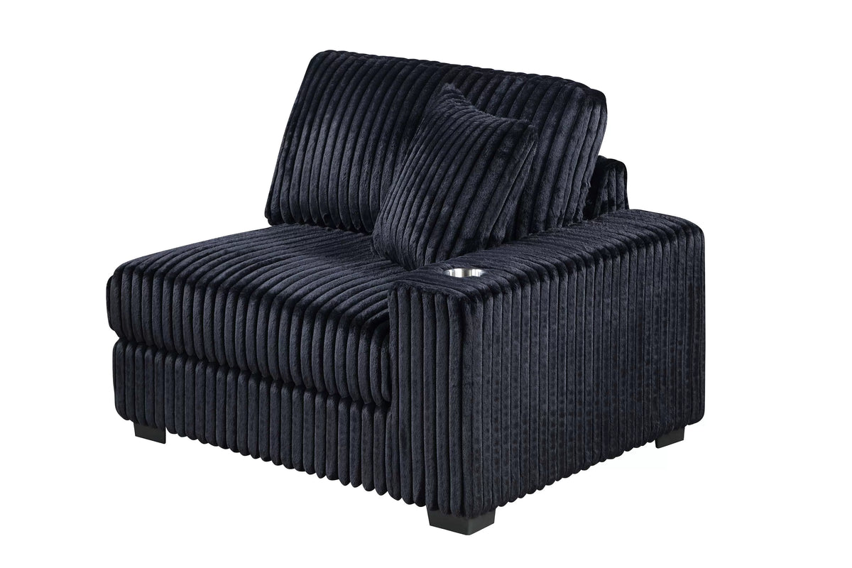 Summit black right arm chair