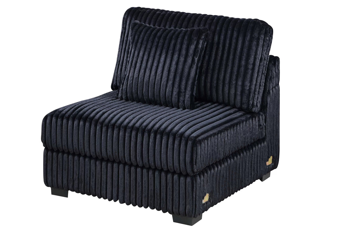 Summit black armless chair
