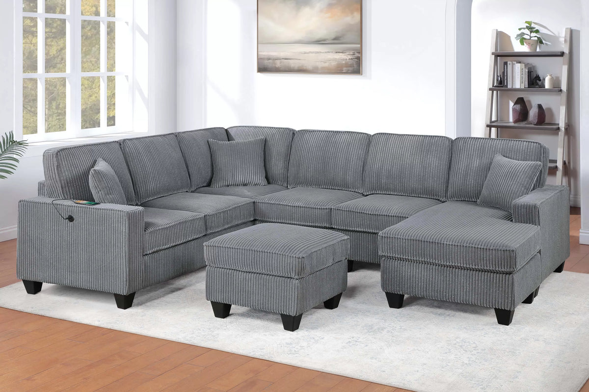 The Halloran Fog Sectional – 5 Piece