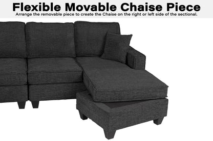 The Danvers Slate Black Sectional – 5 Piece - view 3