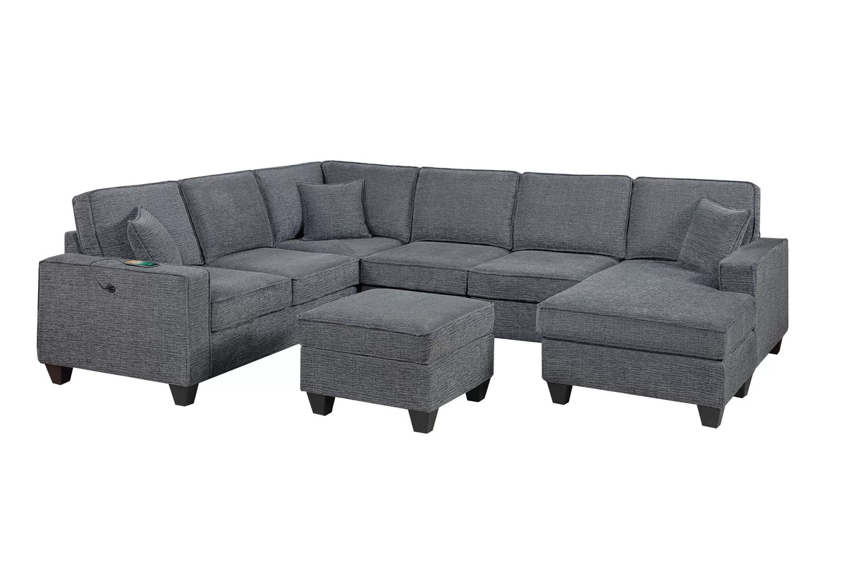 The Danvers Slate Gray Sectional – 5 Piece - view 2