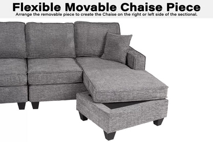 The Danvers Slate Gray Sectional – 5 Piece - view 3