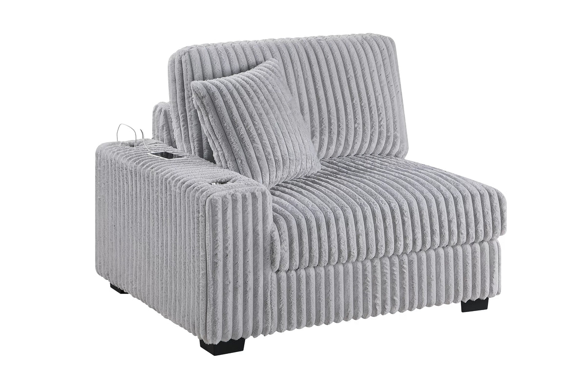 Summit gray left arm chair