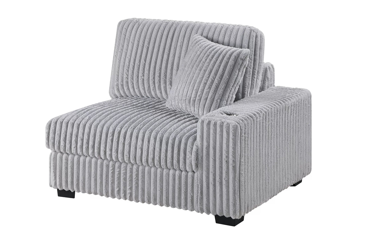 Summit gray right arm chair