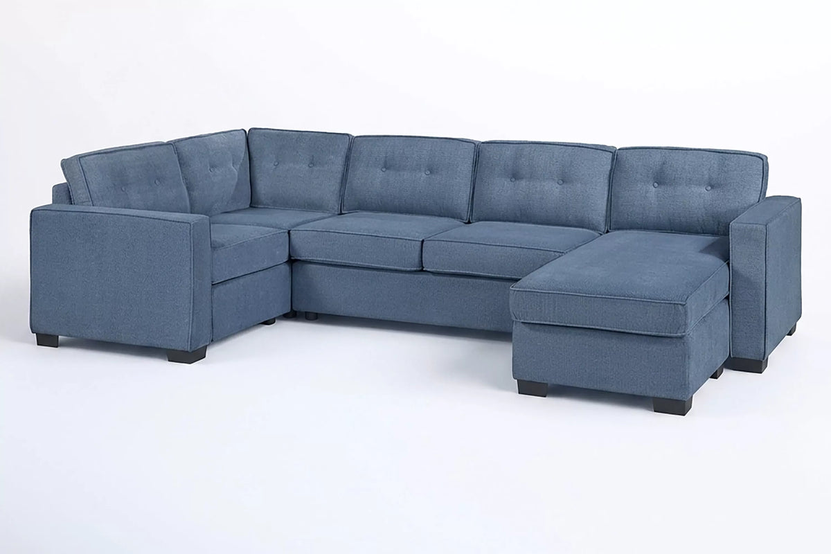 The Ingram Blue Sectional – 3 Piece