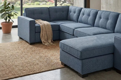 The Ingram Blue Sectional – 3 Piece