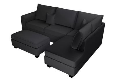 The Ellington Black Sectional – 3 Piece - view 4