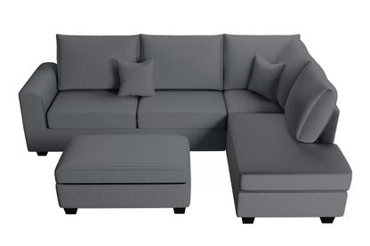 The Ellington Dark Gray Sectional – 3 Piece - view 2