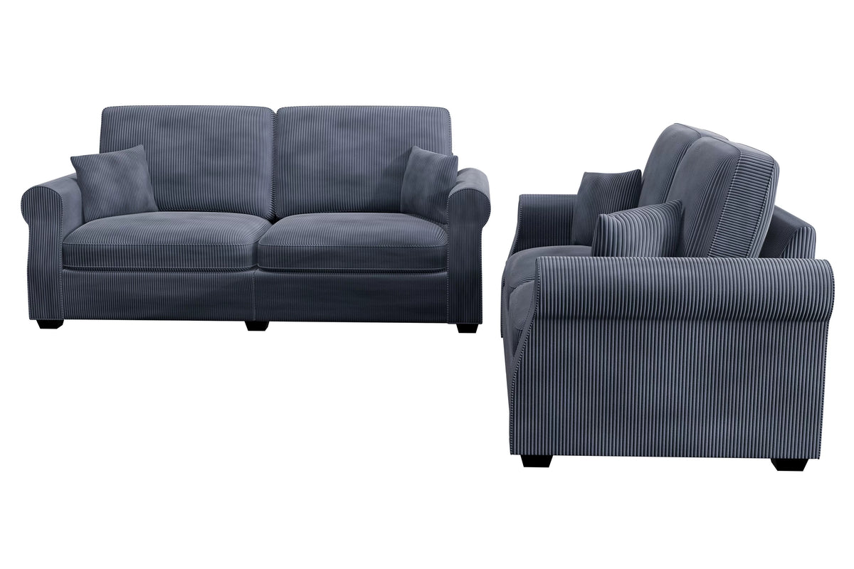 The Winslow Dark Gray Sofa Set – 2 Piece - view 3