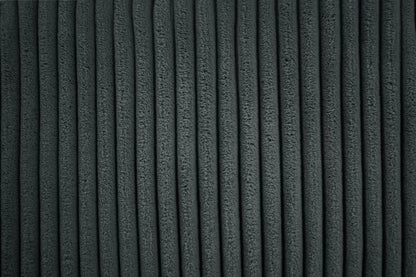 2-Piece Sofa & Loveseat Set – Dark Gray Corduroy with Throw Pillows F8314