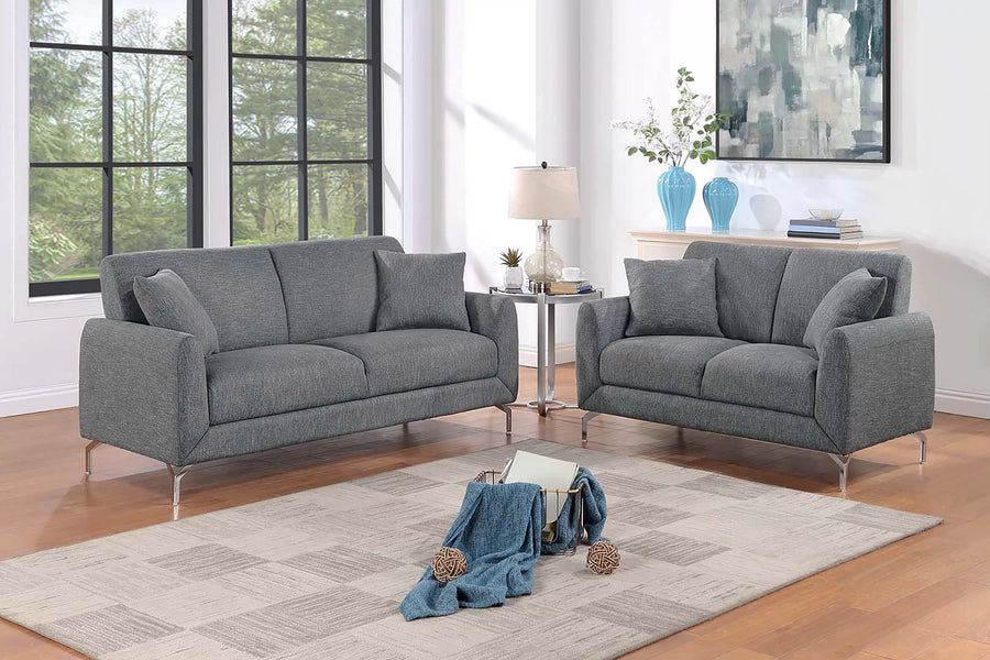 The Thatcher Dark Gray Sofa Set – 2 Piece