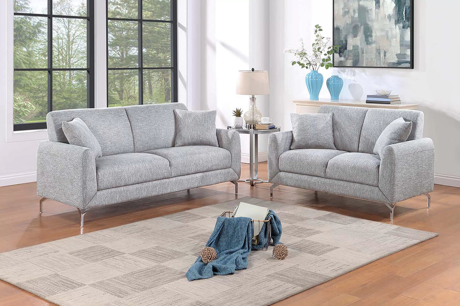 The Thatcher Light Gray Sofa Set – 2 Piece