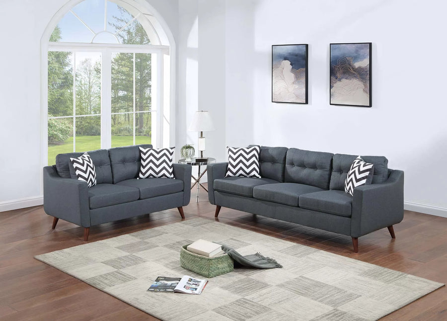 The Ramsey Blue Gray Sofa Set – 2 Piece