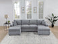 3-Piece Corduroy Sectional Sofa Set – Fog | F8450