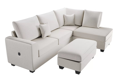 The Sutter Ivory Sectional – 3 Piece - view 3
