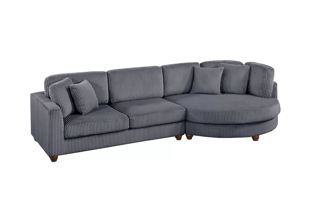 The Ashland Dark Gray Sectional – 2 Piece - view 2