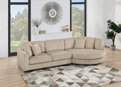 The Ashland Camel Sectional – 2 Piece