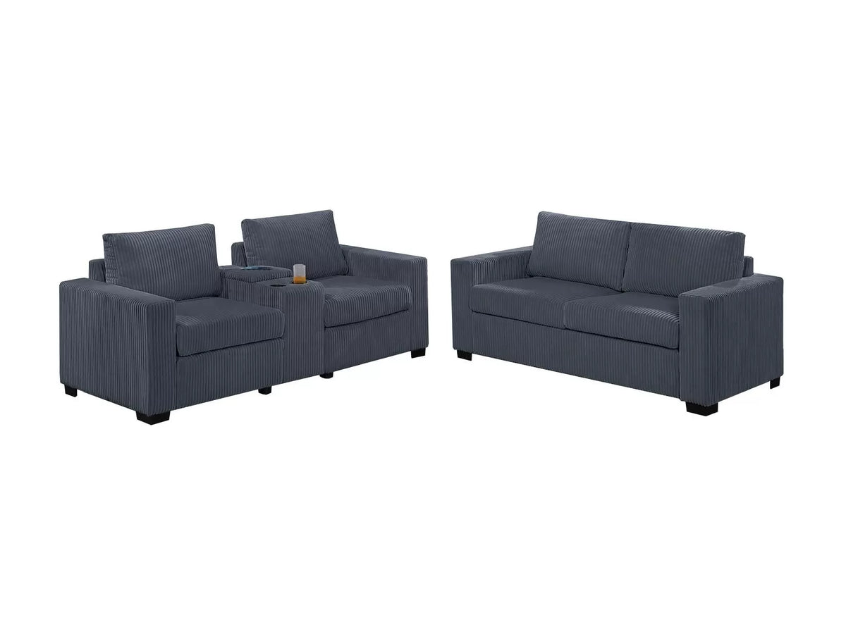 The Hollis Dark Gray Sofa Set – 2 Piece - view 2