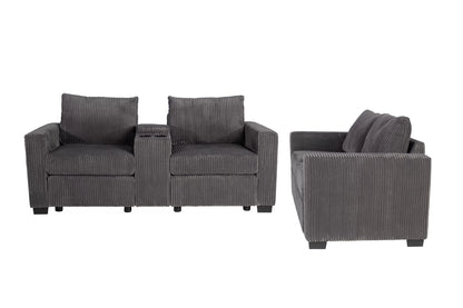 The Hollis Dark Gray Sofa Set – 2 Piece - view 3