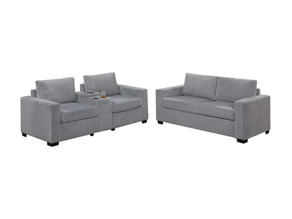 The Hollis Light Gray Sofa Set – 2 Piece - view 2