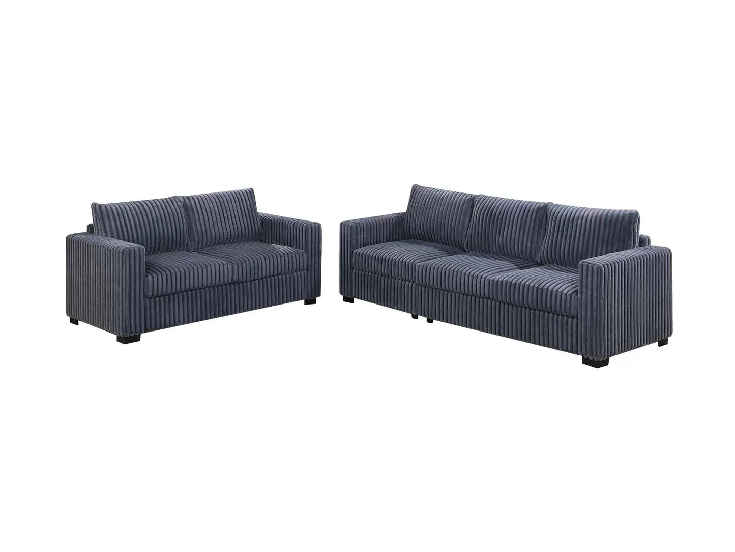 The Haven Dark Gray Sofa Set – 2 Piece