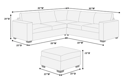 The Blackwood Dark Gray Sectional – 4 Piece - view 3
