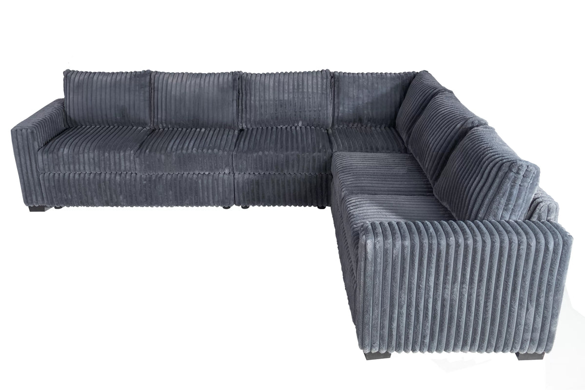 The Pemberton Dark Gray Sectional – 4 Piece - view 3