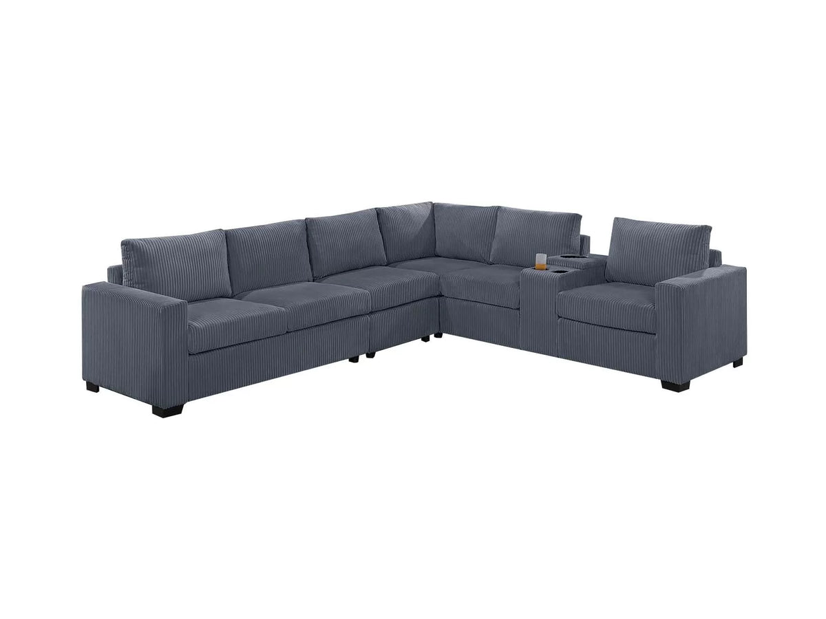 The Lockhart Dark Gray Sectional – 4 Piece - view 2