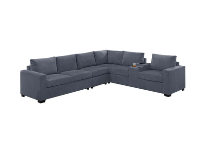 The Lockhart Dark Gray Sectional – 4 Piece - view 2