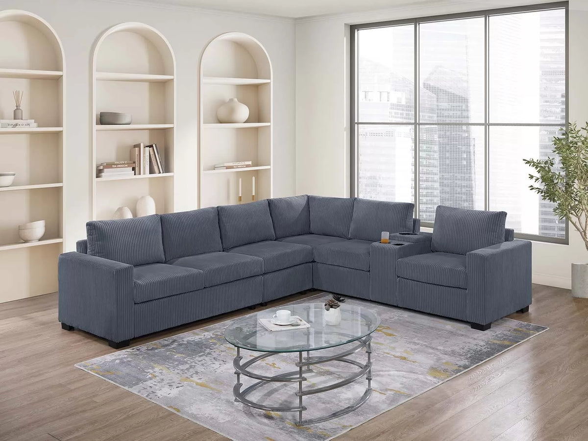 The Lockhart Dark Gray Sectional – 4 Piece