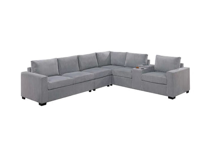 The Lockhart Light Gray Sectional – 4 Piece - view 2
