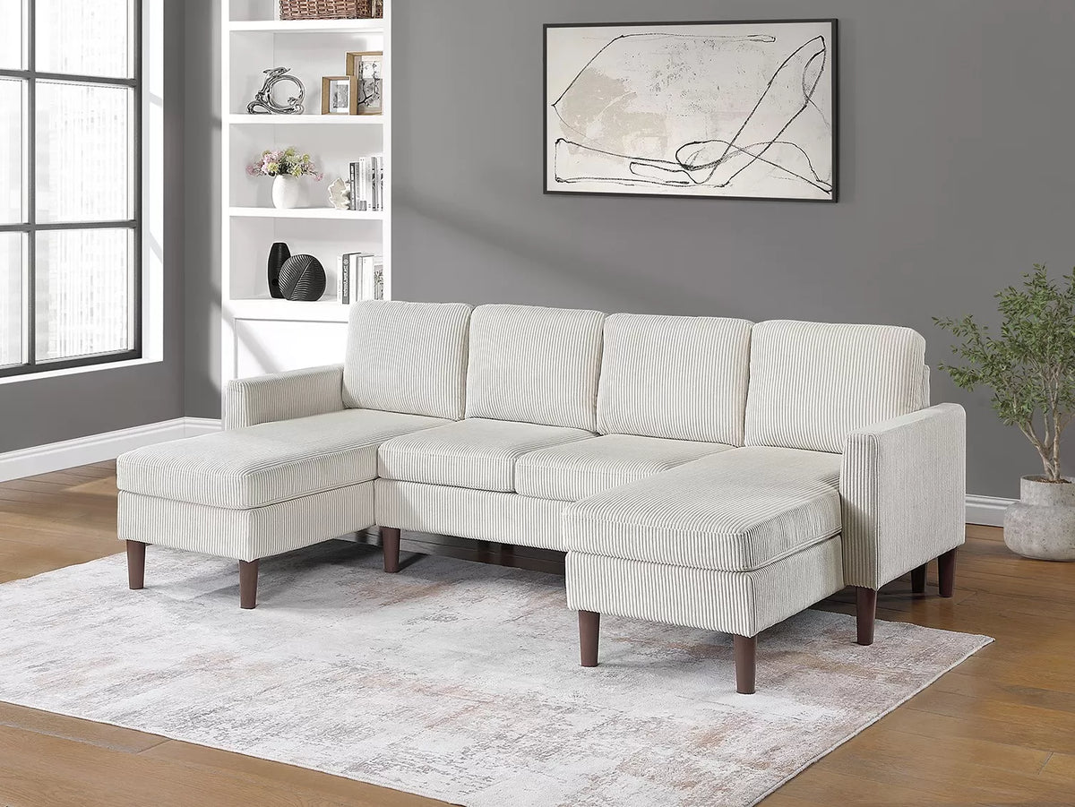 The Pembroke Beige Sectional – 3 Piece