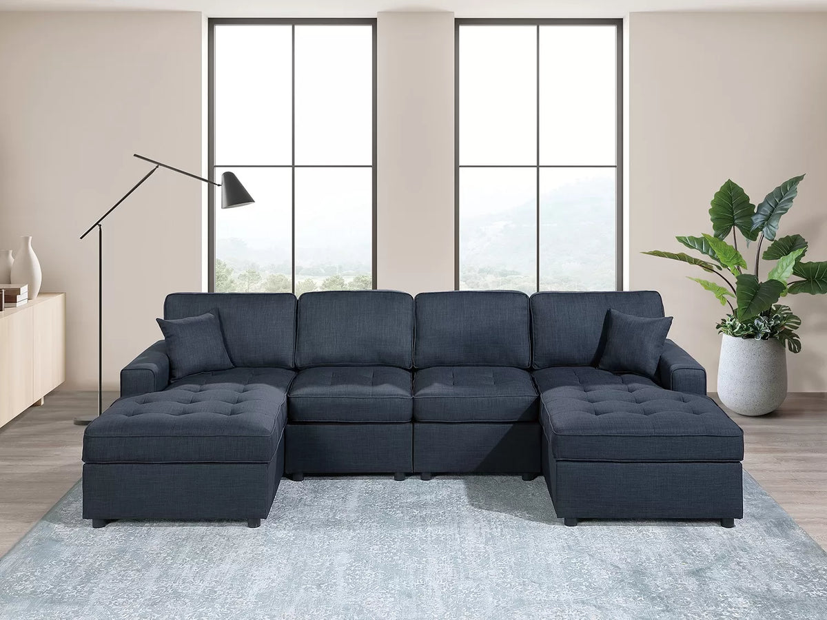 The Fairbanks Dark Gray Sectional – 3 Piece
