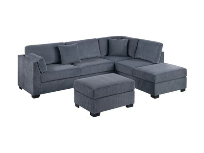 The Barrington Dark Gray Sectional – 3 Piece - view 2