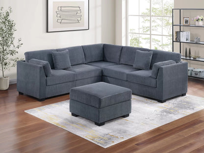 The Caldwell Dark Gray Sectional – 4 Piece