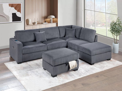 The Norwood Dark Gray Sectional – 3 Piece