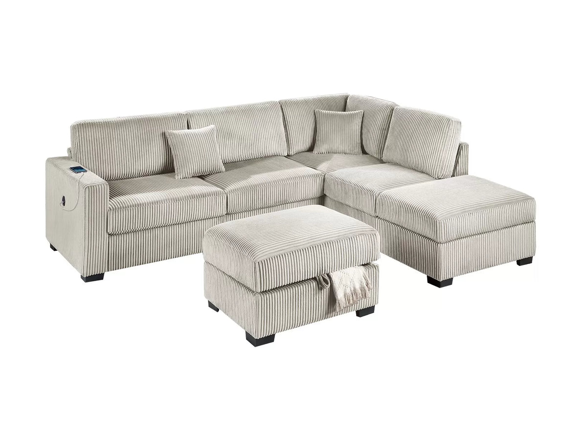 The Norwood Camel Sectional – 3 Piece - view 2