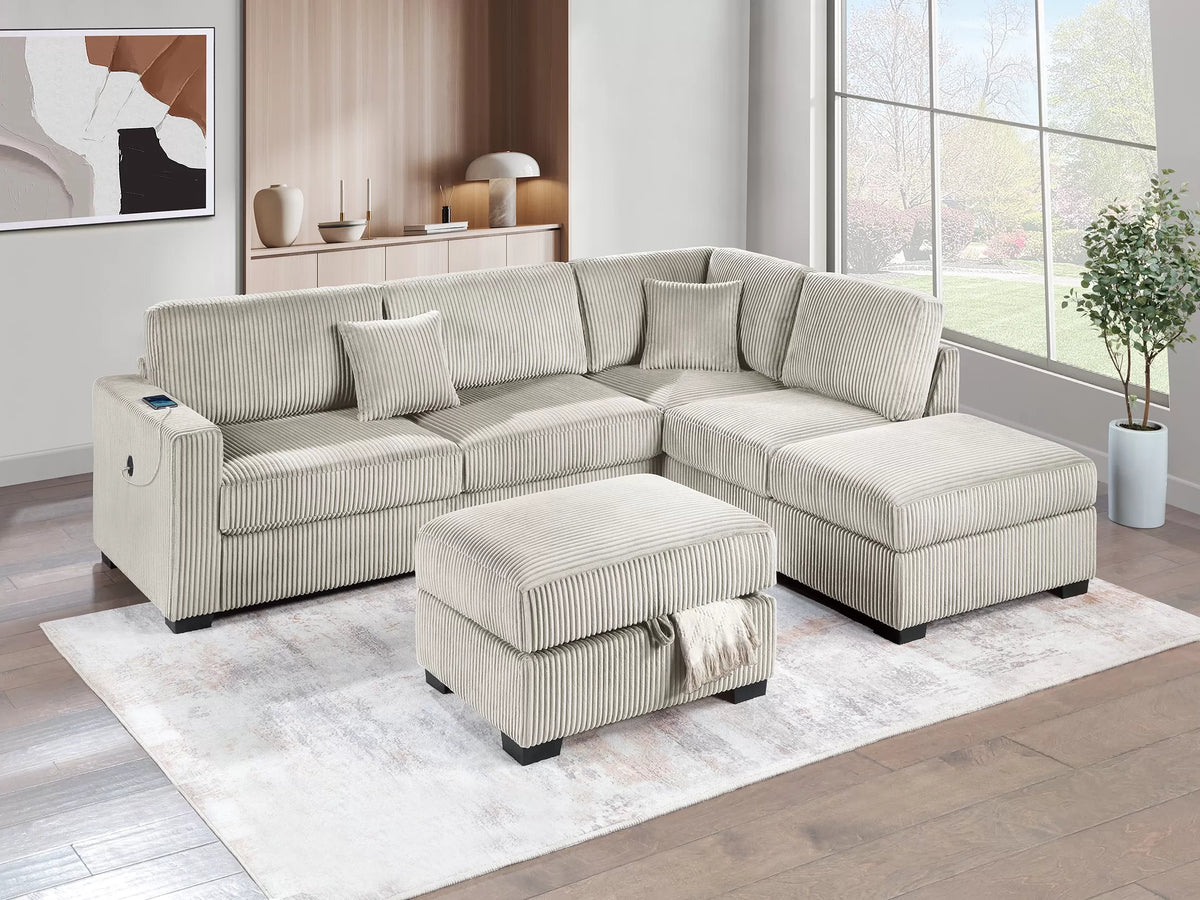 The Norwood Camel Sectional – 3 Piece