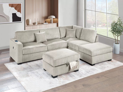 The Norwood Camel Sectional – 3 Piece