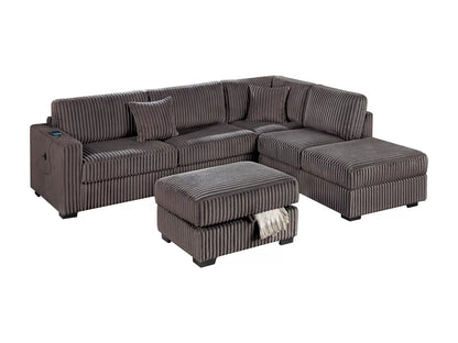The Delano Chocolate Sectional – 3 Piece - view 2