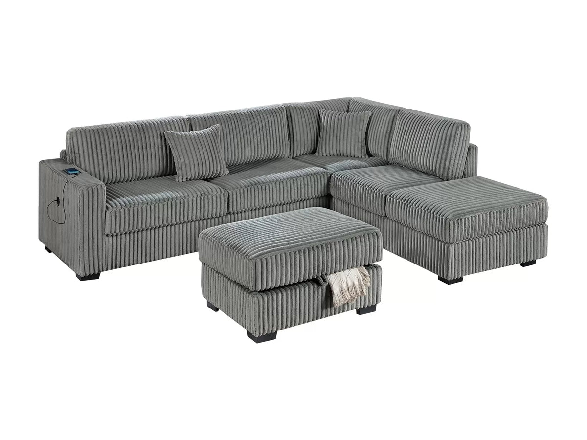 The Delano Smoke Sectional – 3 Piece - view 2