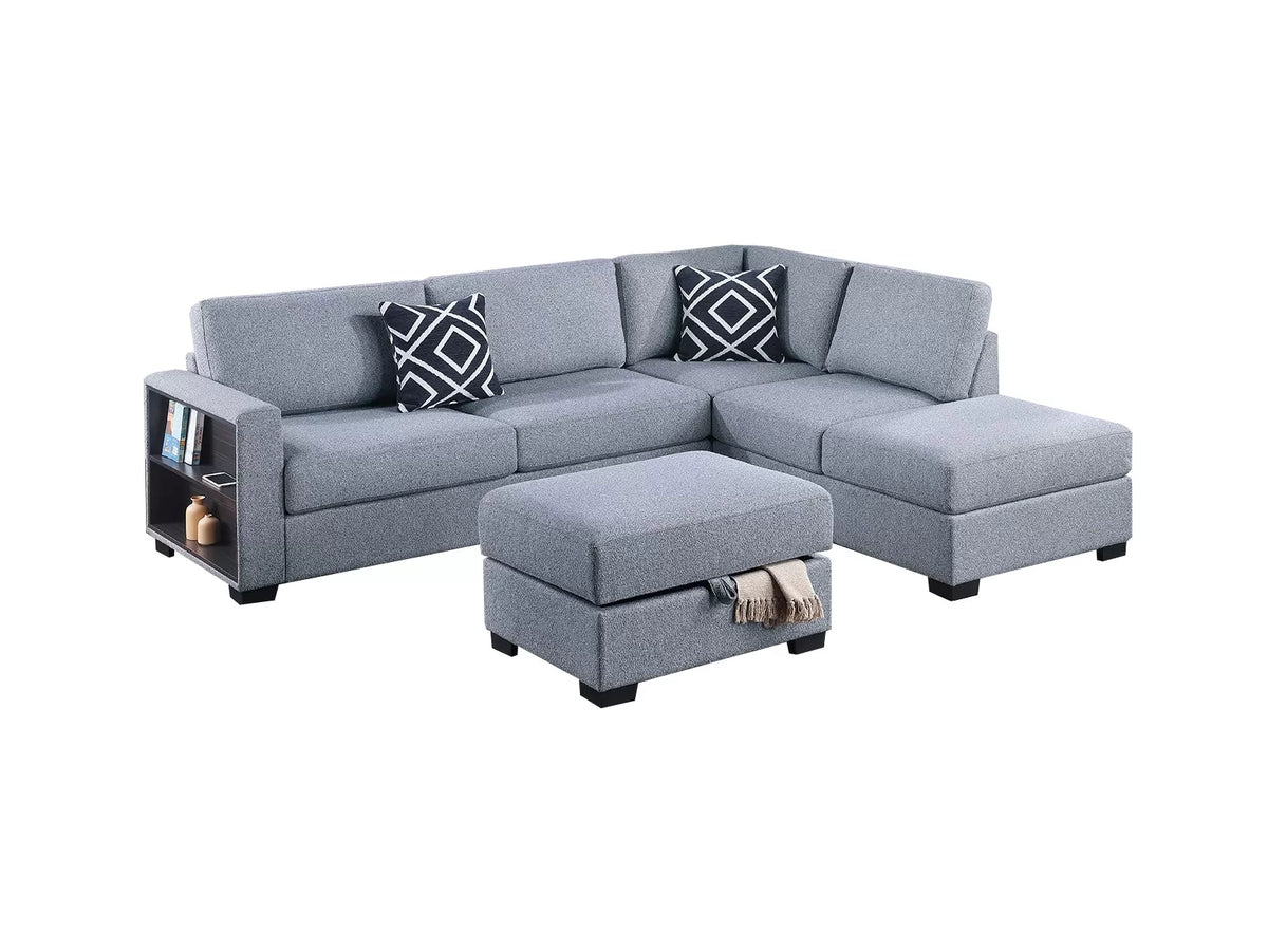 The Grayson Gray Sectional – 3 Piece - view 2