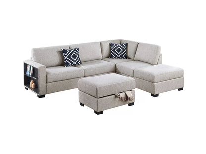 The Grayson Beige Sectional – 3 Piece - view 2