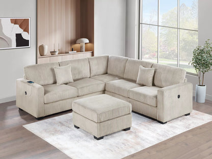 The Waverly Camel Sectional – 4 Piece
