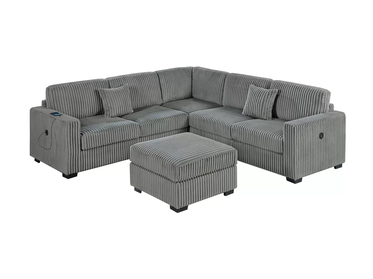 The Rosemont Smoke Sectional – 4 Piece - view 2
